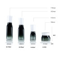 120ml cosmetic square glass lotion bottle set
